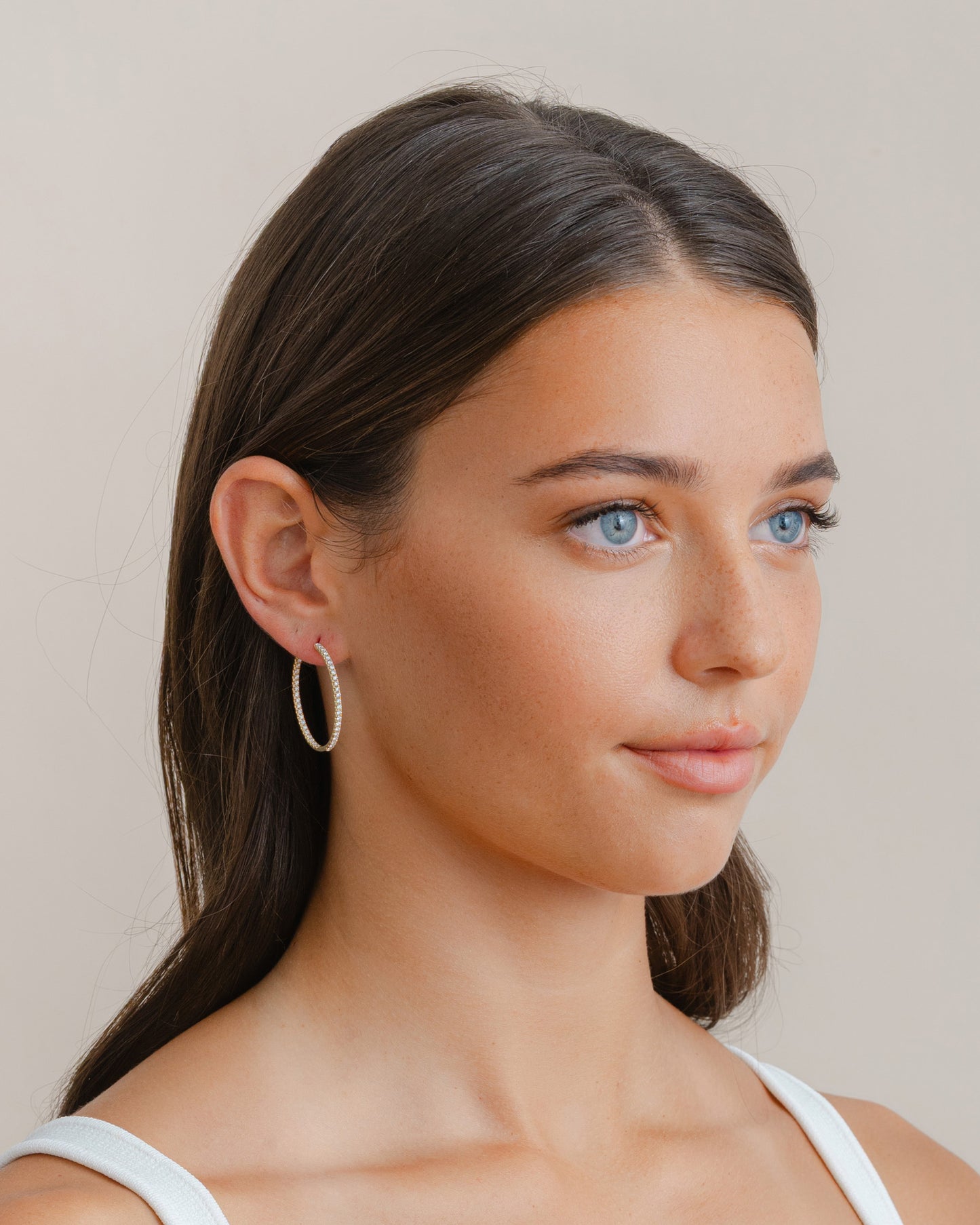 Diamond Hoop Earrings