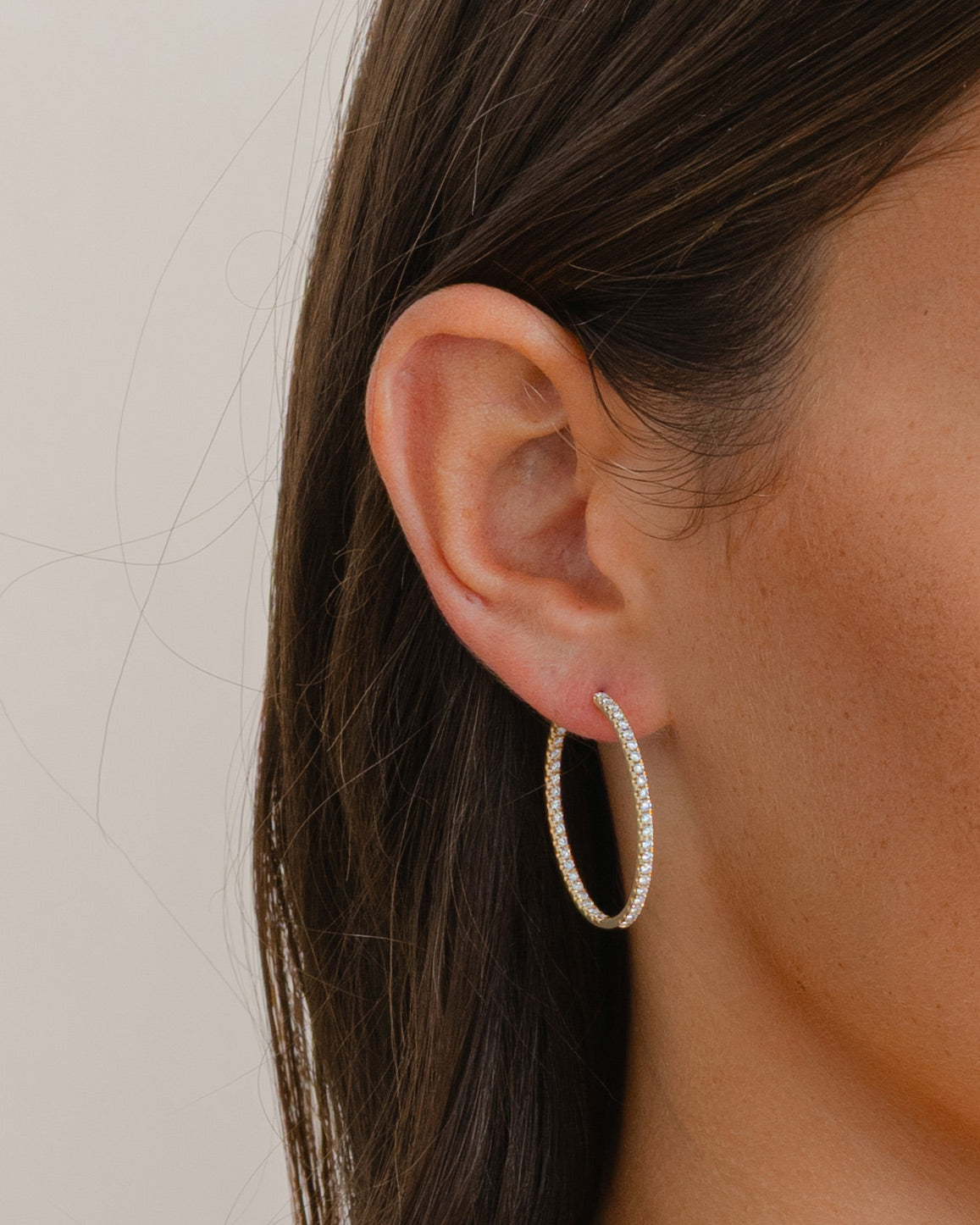 Diamond Hoop Earrings