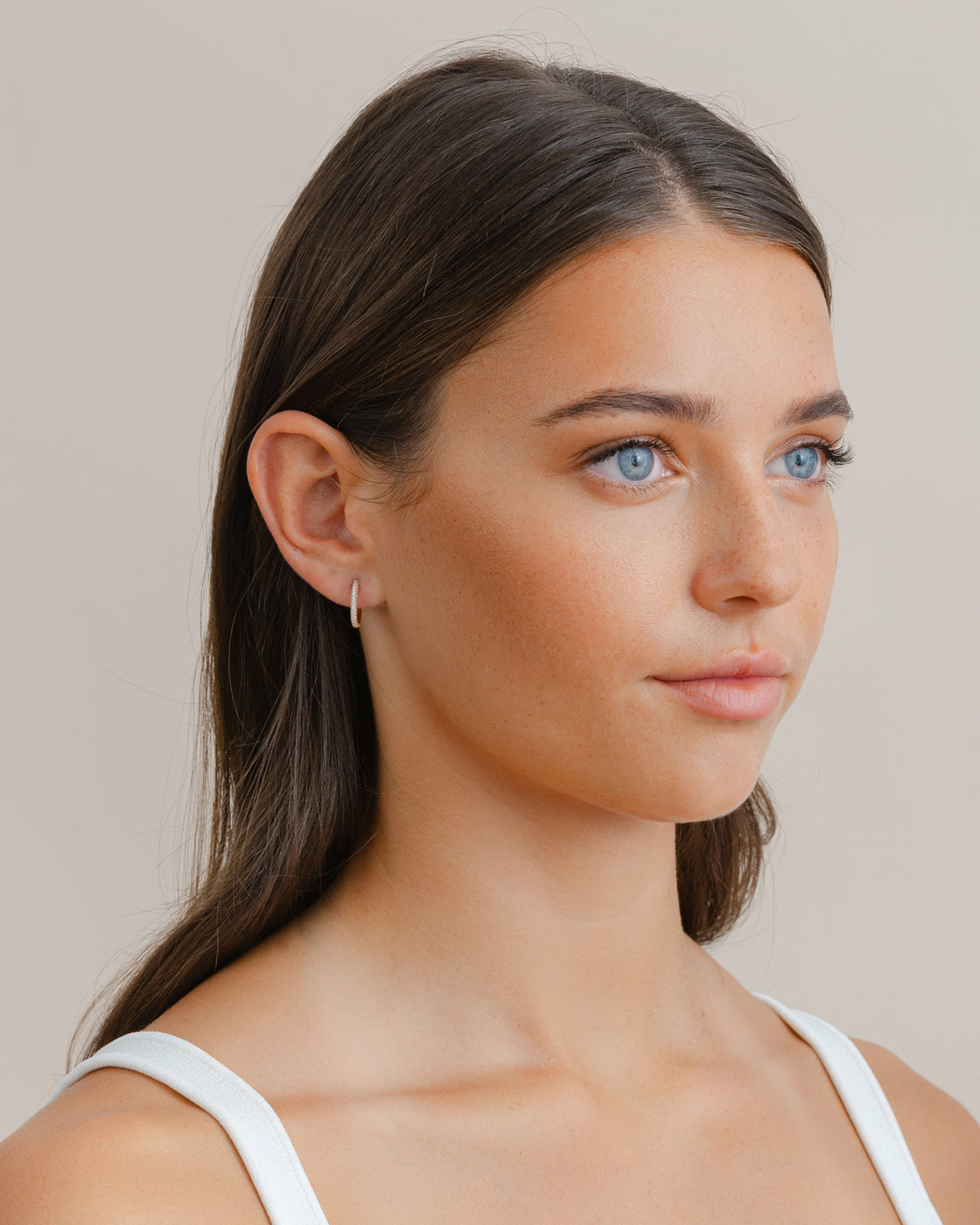 Diamond Huggie Earrings