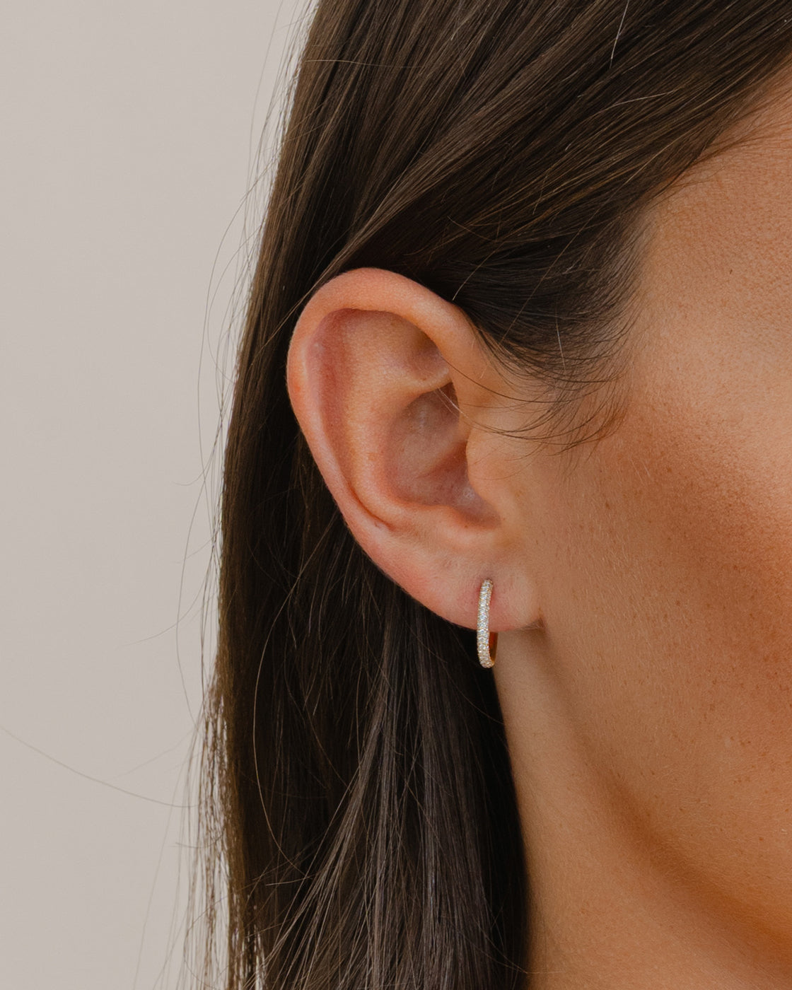 Diamond Huggie Earrings