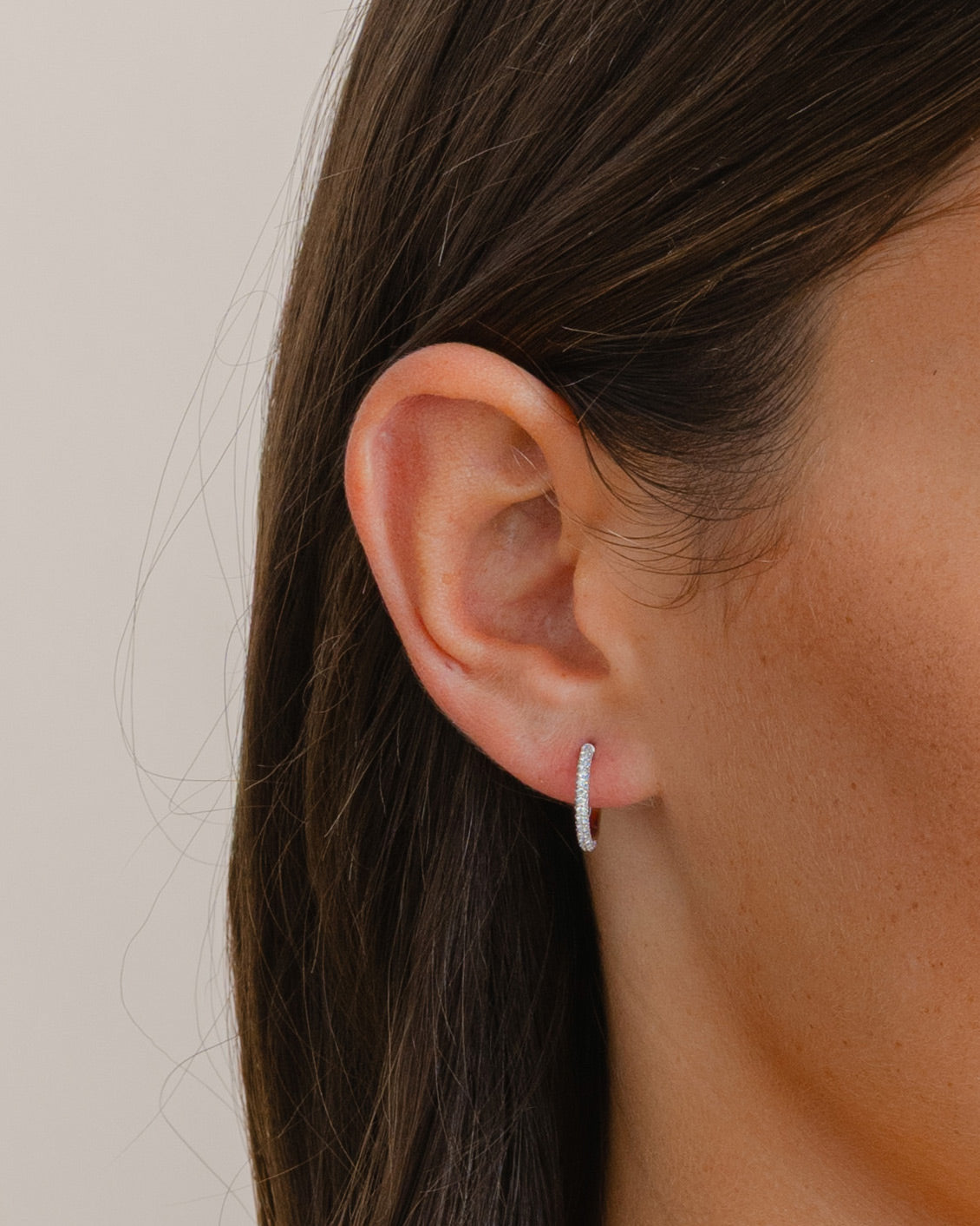 Diamond Huggie Earrings