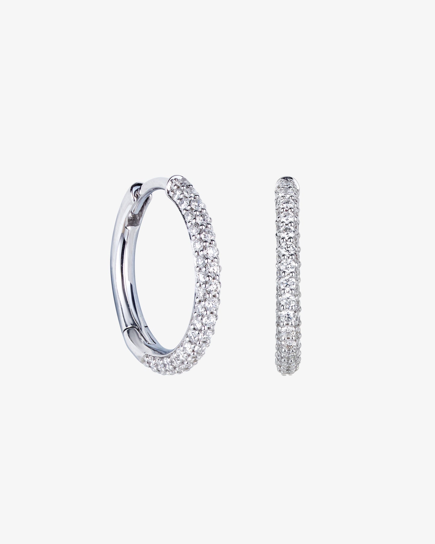 Diamond Huggie Earrings