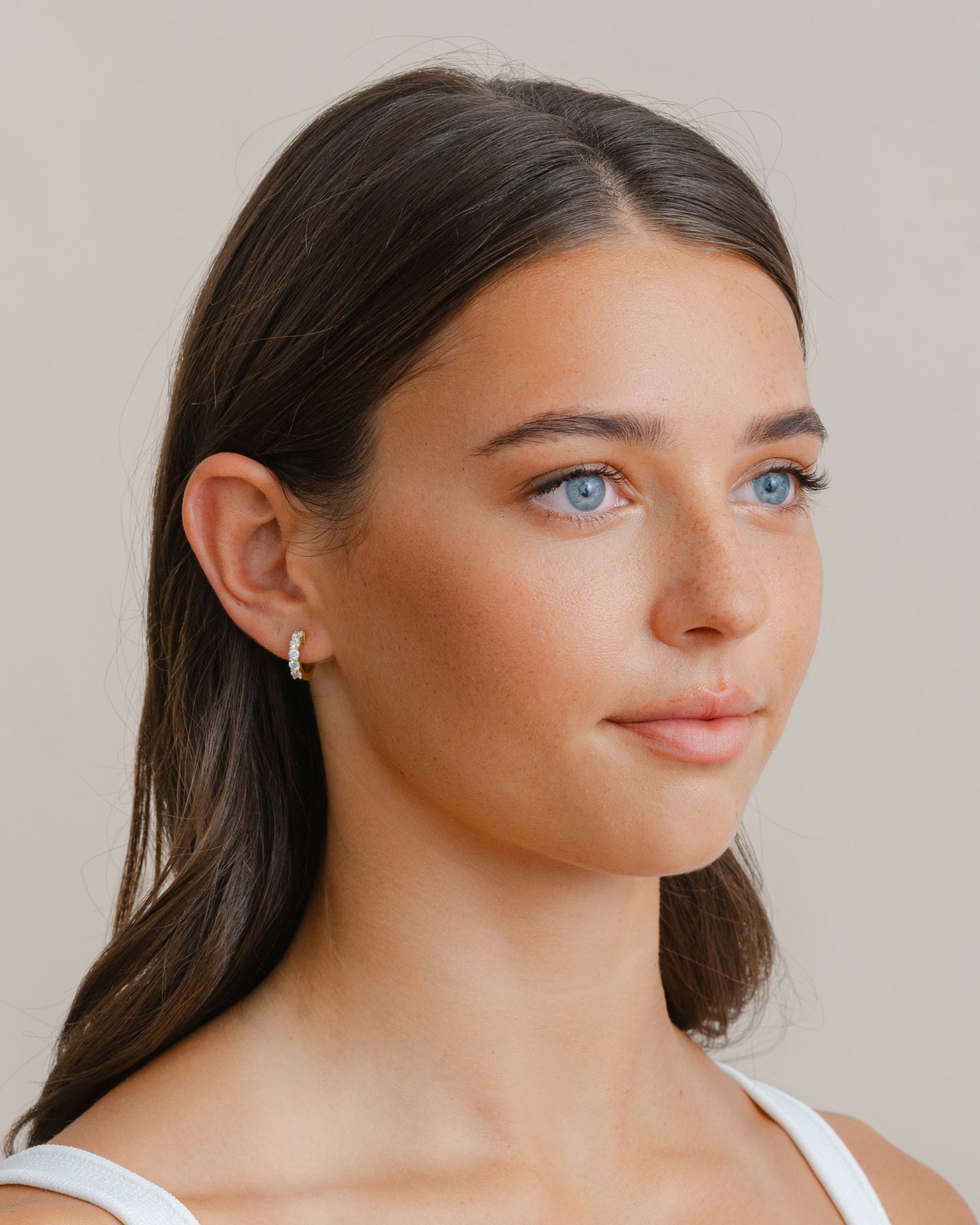 Diamond Huggie Earrings