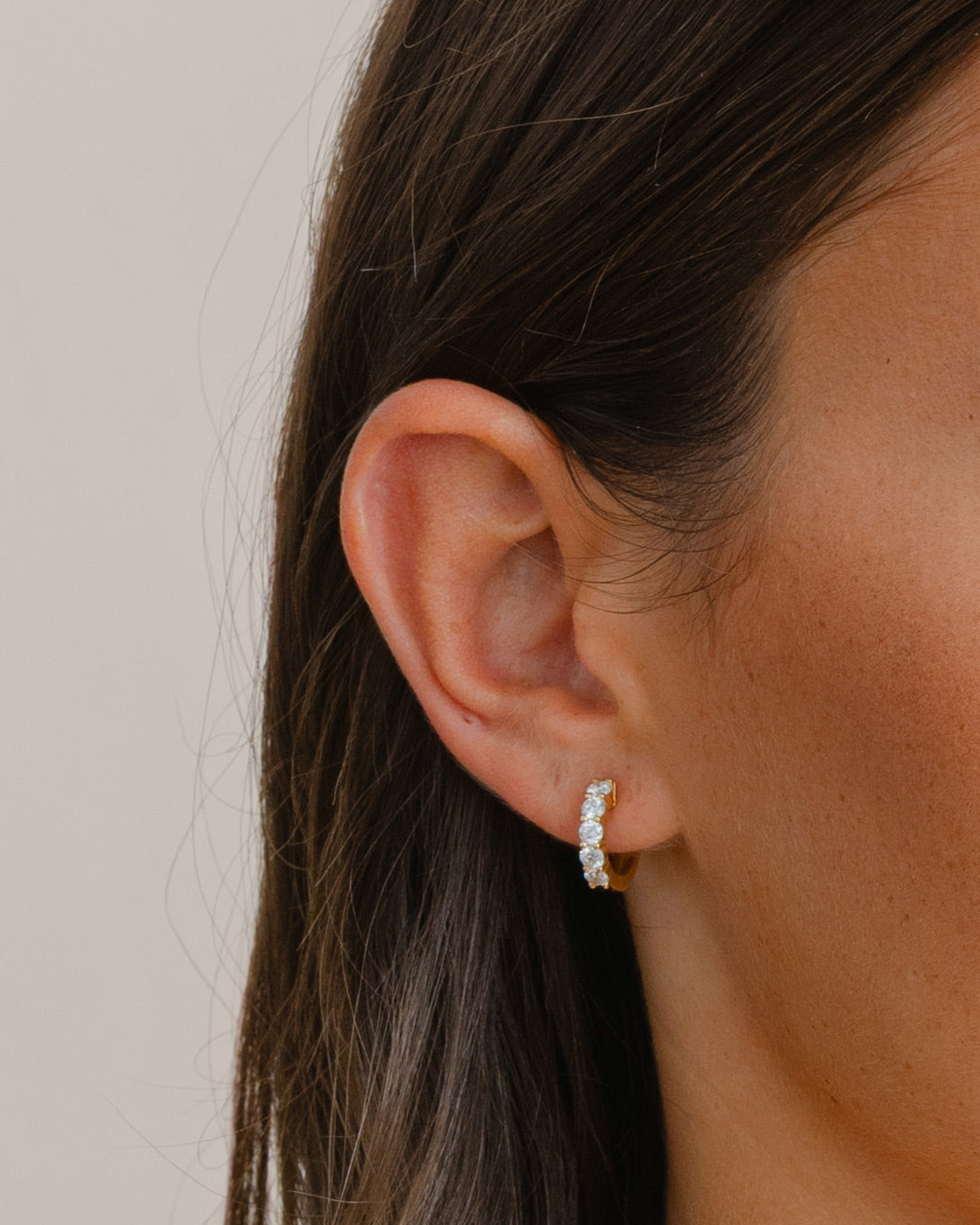 Diamond Huggie Earrings