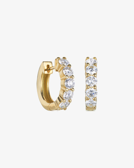 Diamond Huggie Earrings