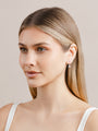 Diamond Drop Flower Earrings