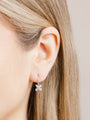 Diamond Drop Flower Earrings