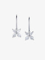 Diamond Drop Flower Earrings