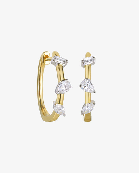 Diamond Huggie Earrings