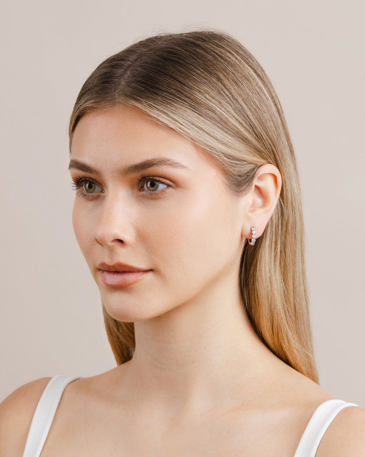 Diamond Huggie Earrings