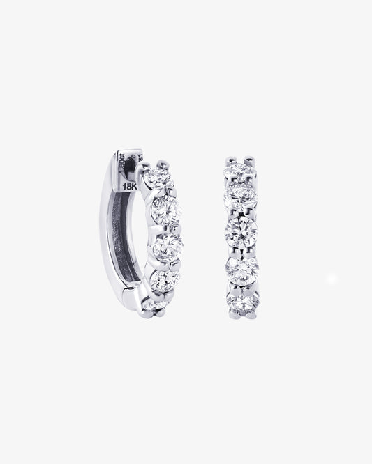Diamond Huggie Earrings