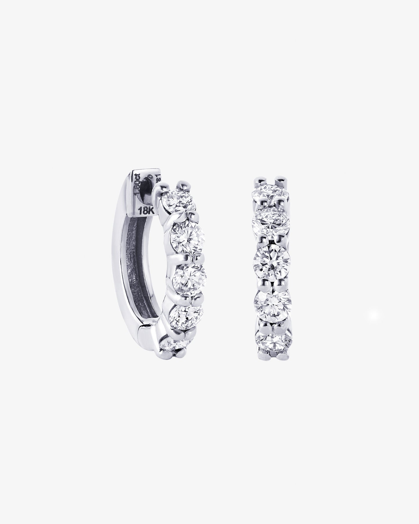 Diamond Huggie Earrings