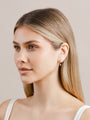 Diamond Huggie with Pear Drop Earrings