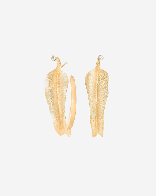 Ole Lynggaard Leaves Creol Earrings Small