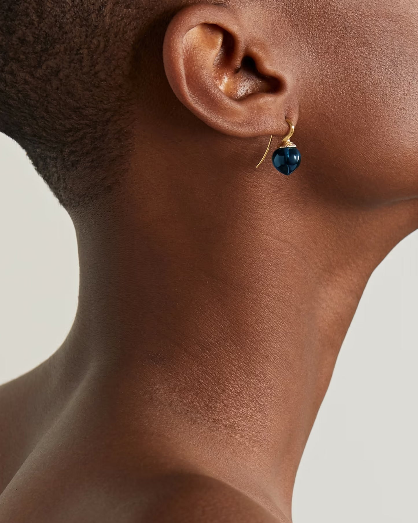 Ole Lynggaard Dew Drop London Blue Topaz Earrings Small