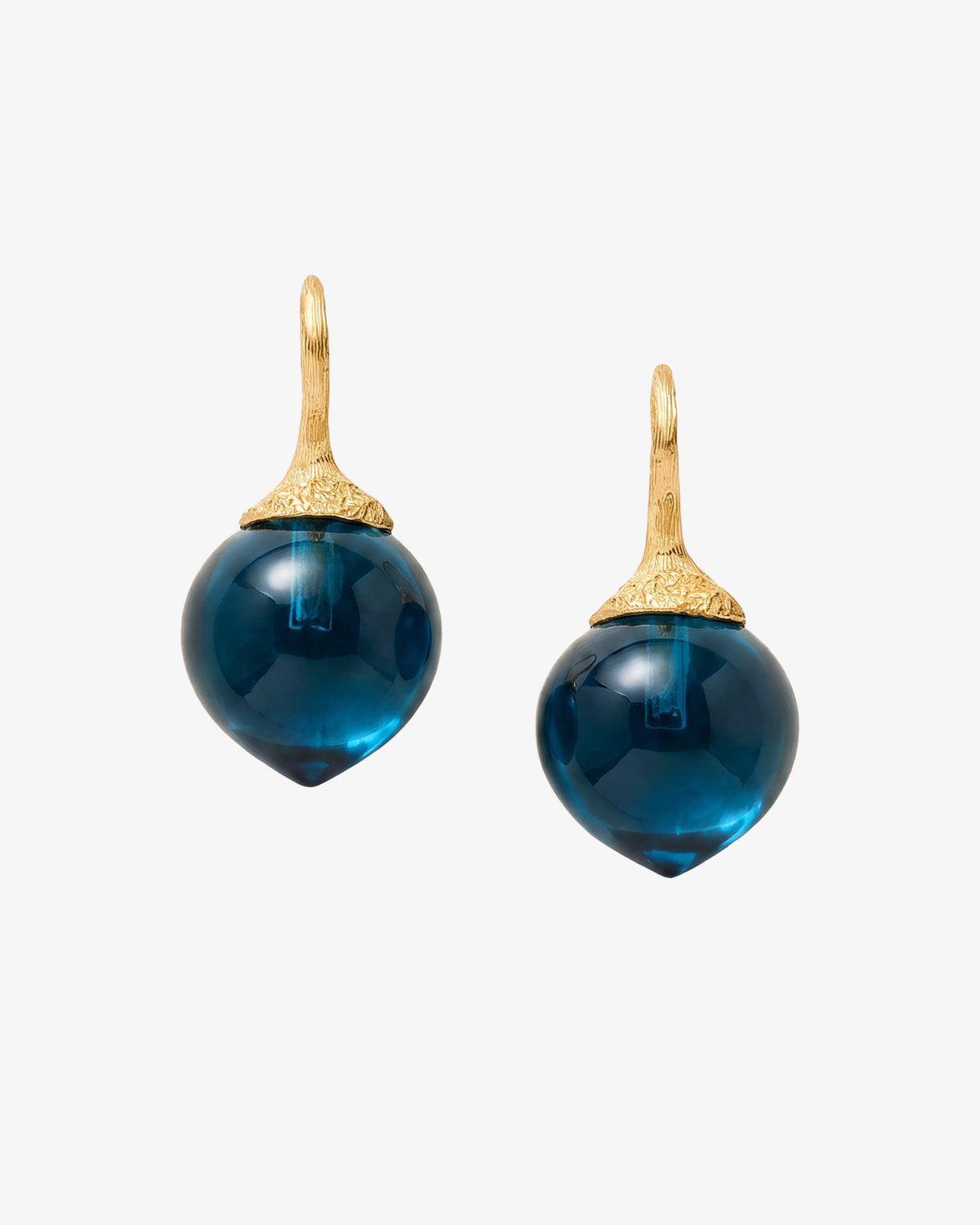 Ole Lynggaard Dew Drop London Blue Topaz Earrings Small