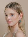 Diamond Earrings with Sapphire, Tsavorite, Blue Topaz and Peridot Drops