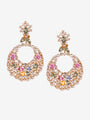 Multi-coloured Sapphire and Diamond Drop Earrings