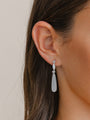 Moonstone and Diamond Earrings