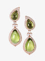 Peridot and Diamond Drop Earrings