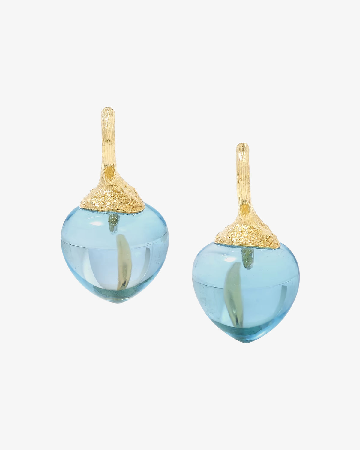 Ole Lynggaard Dew Drop Sky Blue Topaz Earrings Small
