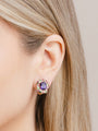 Isabelle Langlois Amethyst and Multi-Coloured Gemstone Earrings