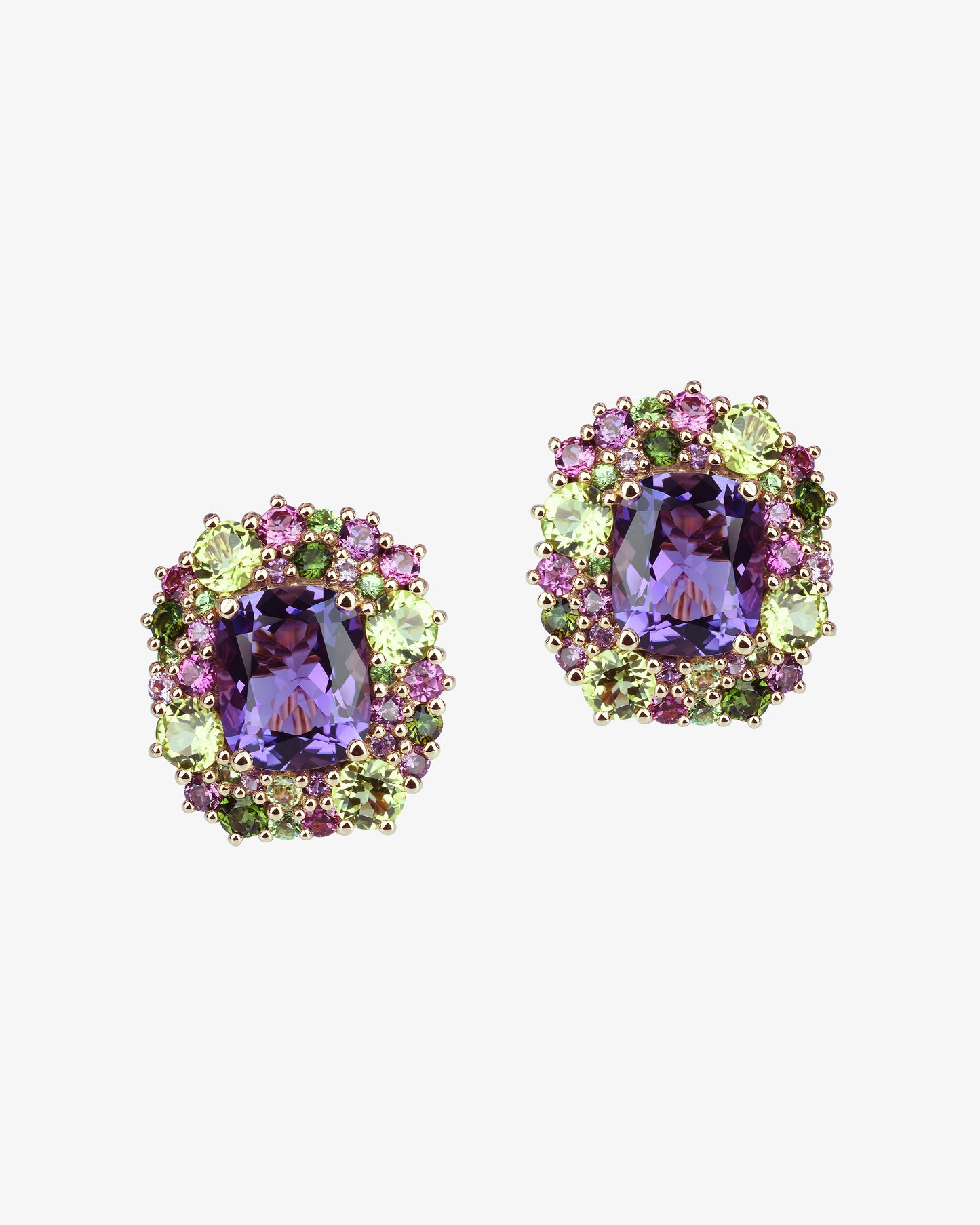 Isabelle Langlois Amethyst and Peridot Earrings