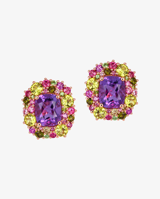 Isabelle Langlois Amethyst and Peridot Earrings
