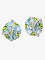 Isabelle Langlois Moonstone, Diamond & Mutli-Coloured Gemstone Earrings