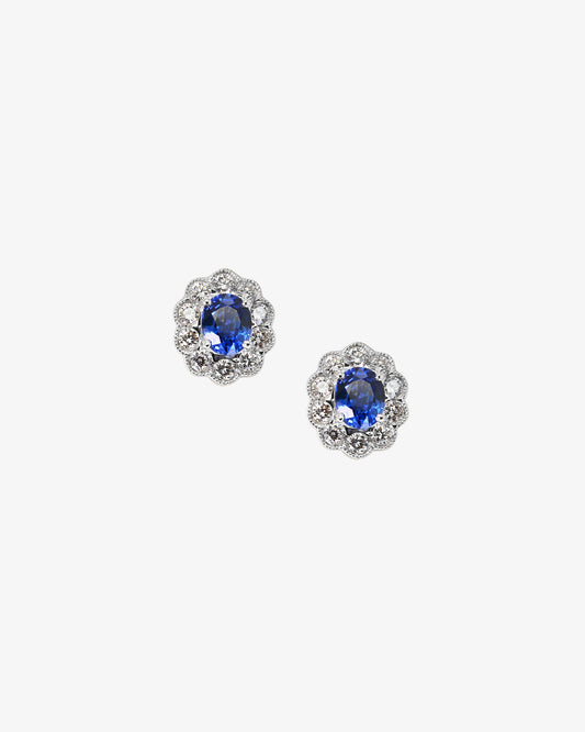 Sapphire and Diamond Earrings