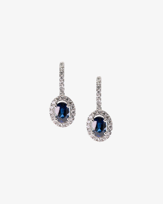 Sapphire and Diamond Earrings