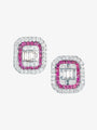 Ruby and Diamond Invisible Set Earrings