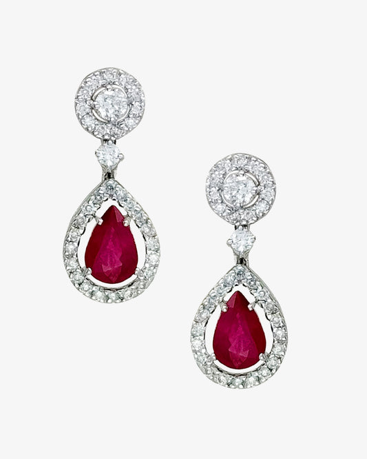 Ruby and Diamond Earrings