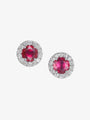 Ruby and Diamond Stud Earrings