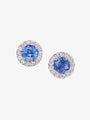 Sapphire and Diamond Stud Earrings