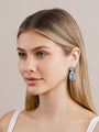 Spinel, Aquamarine and Diamond Earrings