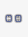 Diamond and Sapphire Stud Earrings