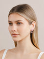 Pink Sapphire and Diamond Drop Earrings