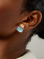 Ole Lynggaard BoHo Earrings with Blush Moonstone and Aquamarine