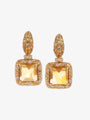 Citrine and Sapphire Earrings