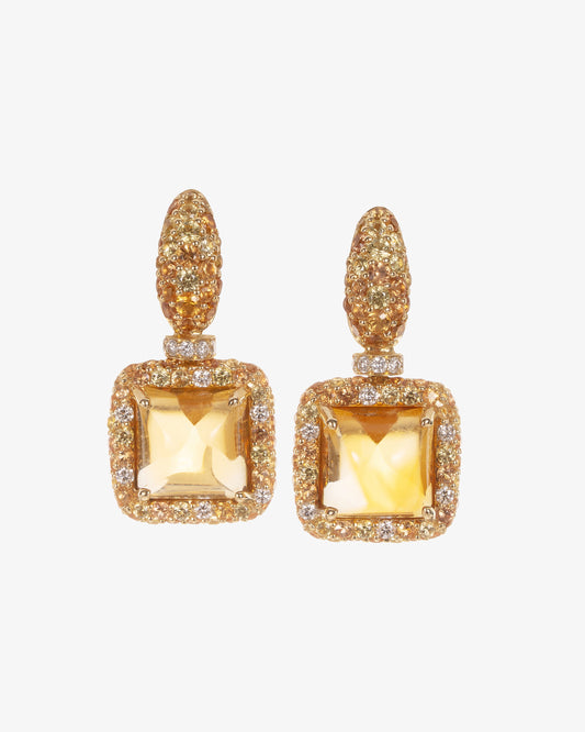 Citrine and Sapphire Earrings