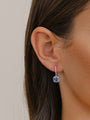 Tanzanite and Diamond Huggie Drop Earrings