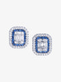 Sapphire and Diamond Invisible Set Earrings