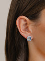 Diamond and Sapphire Stud Earrings