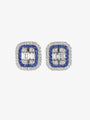 Diamond and Sapphire Stud Earrings
