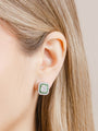 Tsavorite and Diamond Invisible Set Earrings
