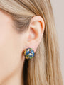 Sapphire and Tsavorite Earrings