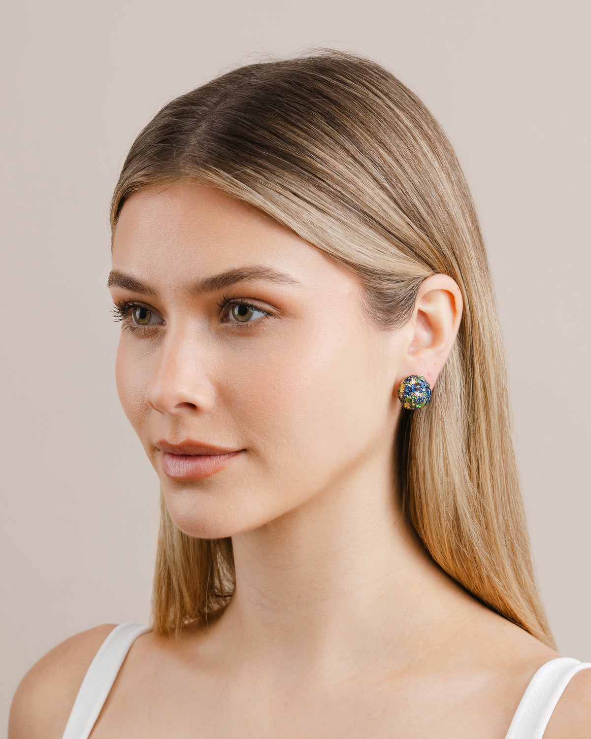 Sapphire and Tsavorite Earrings