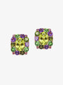 Isabelle Langlois Peridot and Amethyst Stud Earrings