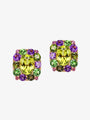 Isabelle Langlois Peridot and Amethyst Stud Earrings